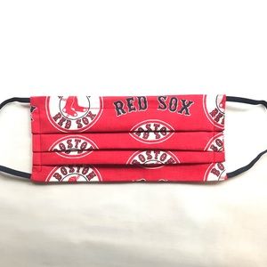 NWT - Handmade Adult Cloth Mask in Red Sox Print